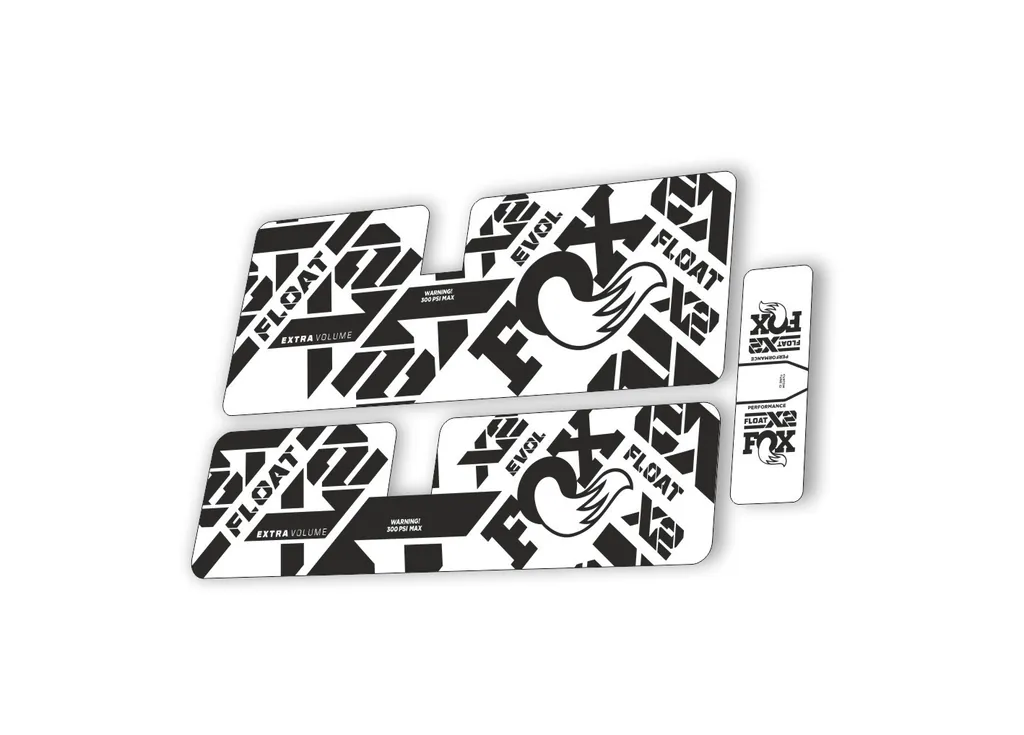 FOX Float X2 Performance 2021 Rear Shock Suspension Sticker Decal Kit Black