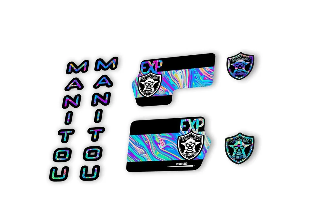 Manitou Circus Expert 2020 Fork Suspension Decal Kit Sticker Oil Slick 1