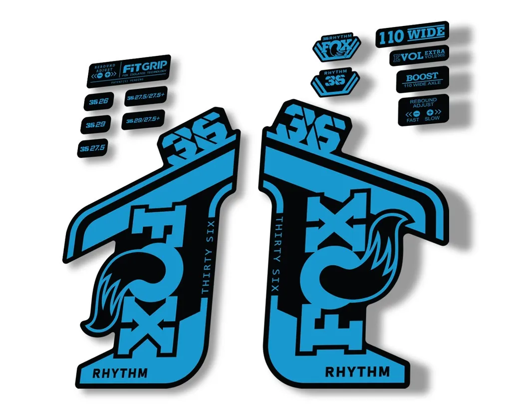 FOX 36 RHYTHM 2021 Forks Suspension Factory Decal Sticker Adhesive Blue