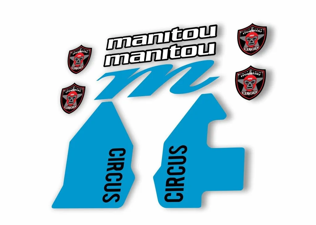 Manitou CIRCUS 2018 Fork Suspension Decal Kit Sticker Blue