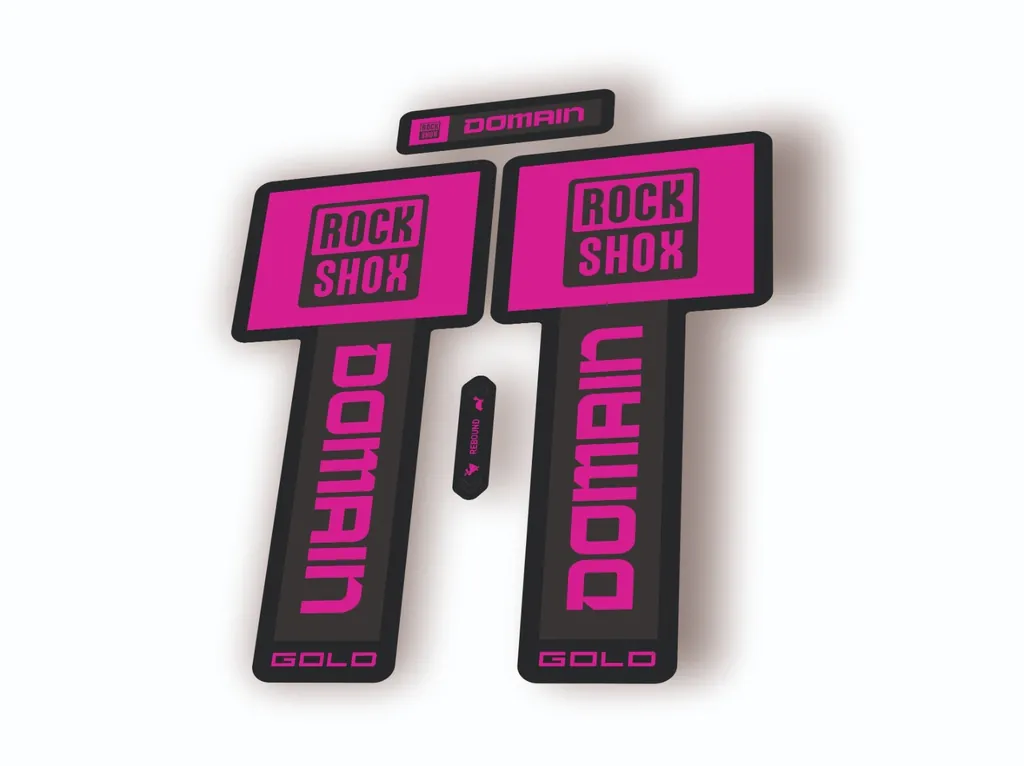 Rock Shox Domain Gold 2025 Fork Decal Mountain Bike Cycling Sticker Pink