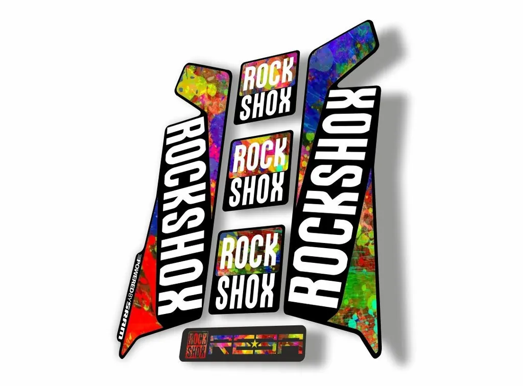 Rock Shox REBA 2016 Fork Decal Mountain Bike Cycling Sticker Adhesive Oil Slick