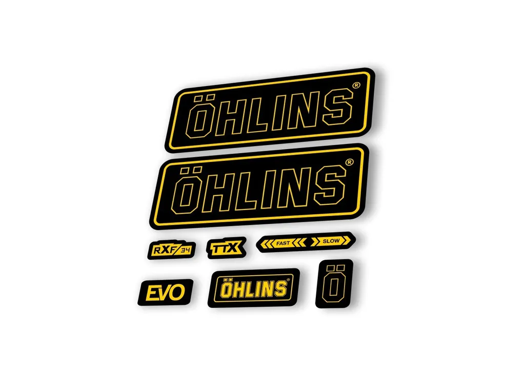 Ohlins RXF34 EVO 2018 Rear Shock Decal Mountain Bike Cycling Sticker Yellow