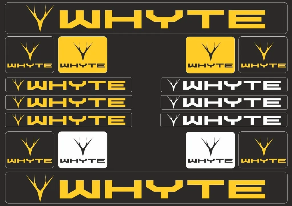 Vinyl Bike Stickers – Compatible with WHYTE Bikes – Yellow