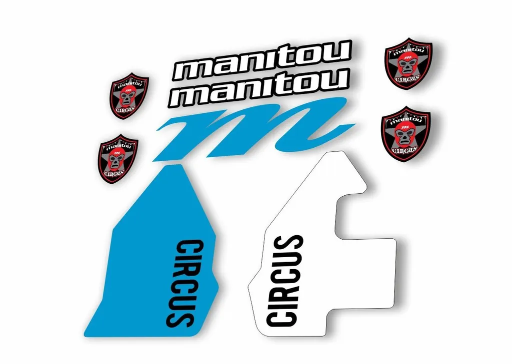 Manitou CIRCUS 2018 Fork Suspension Decal Kit Sticker Blue White