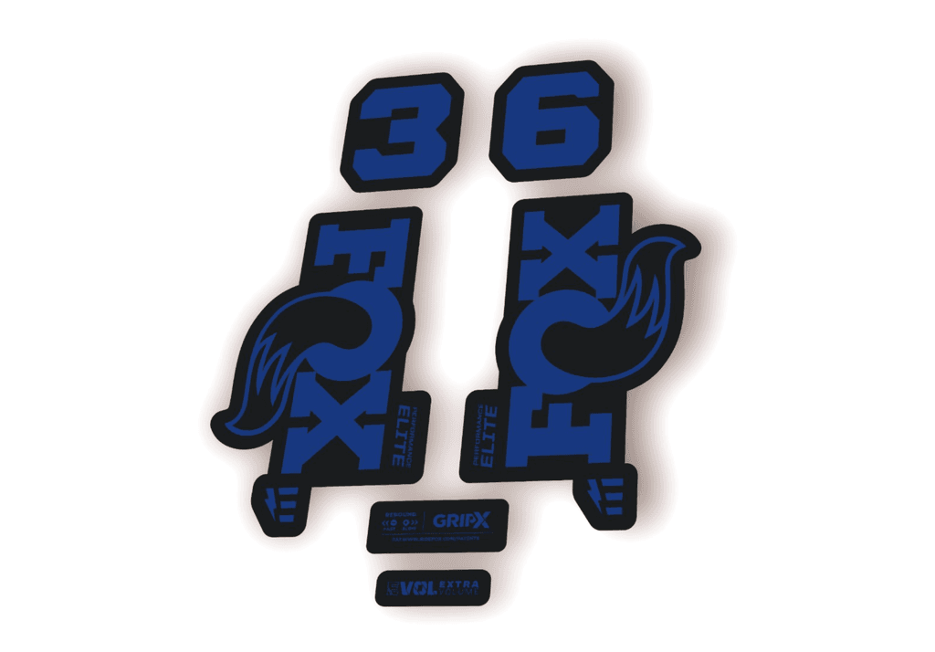 FOX 36 Elite E-Optimized 2026 Fork Factory Decal Sticker Adhesive Dark Blue