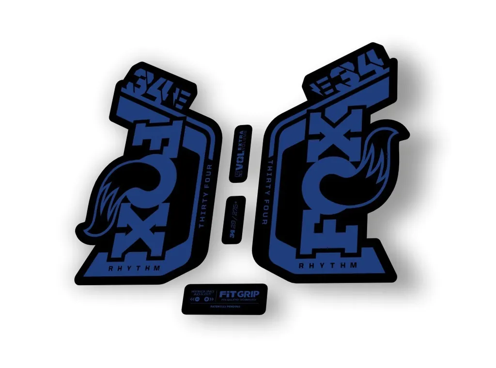 Fox 34 Rhythm E Bike 2024 Fork Suspension Factory Decal Sticker Dark Blue