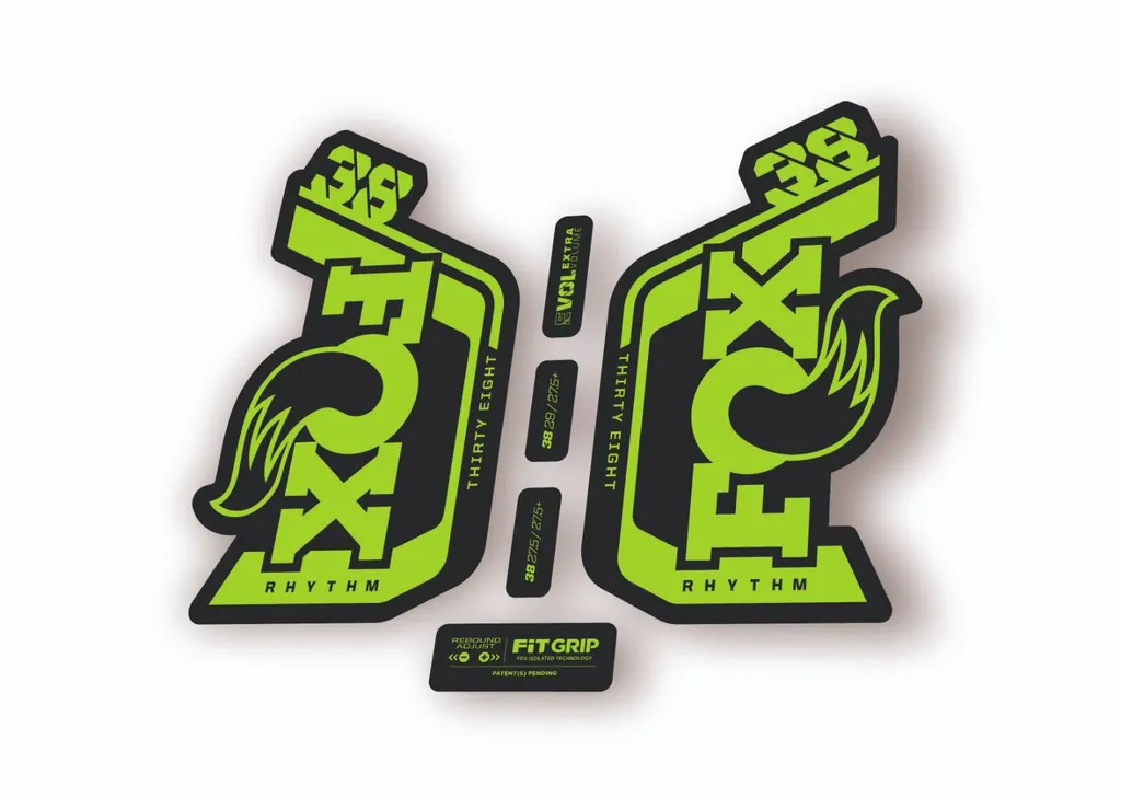 Fox 38 Rhythm 2024 Fork Suspension Factory Decal Sticker Adhesive Green