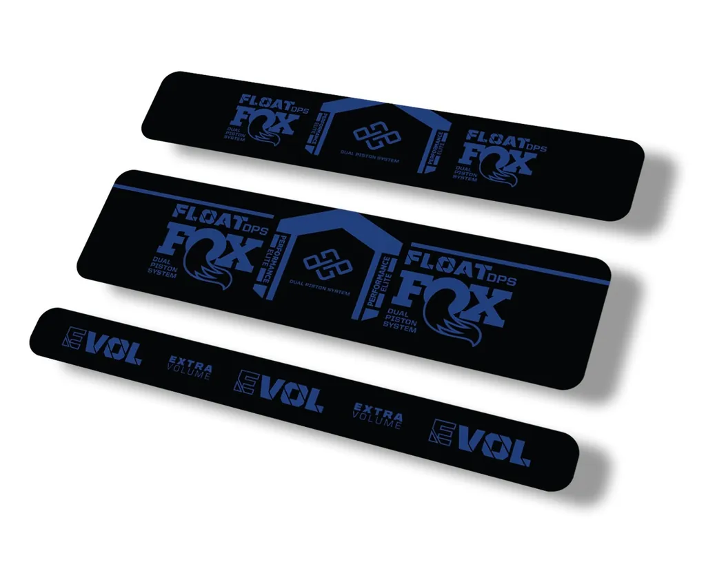 FOX Float DPS 2021 Performance Elite R Rear Shock Sticker Decal Dark Blue