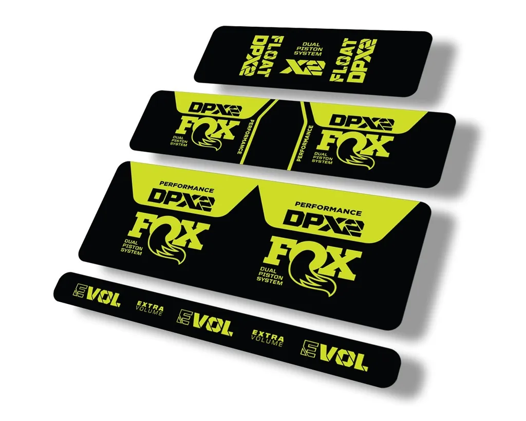 FOX Float DPX2 2021 Performance Rear Shock Suspension Sticker Decal Lime Green
