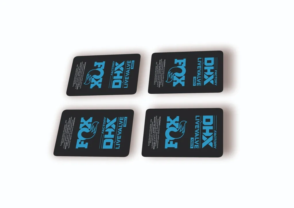 FOX DHX 2025 Factory Live Valve NEO Rear Shock Decal Sticker Kit Adhesive Blue