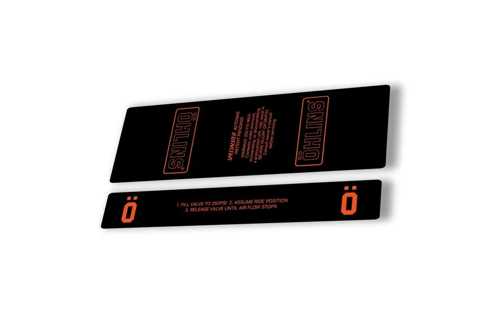 Ohlins STX22 Rear Shock Decal Mountain Bike Cycling Sticker Adhesive Orange