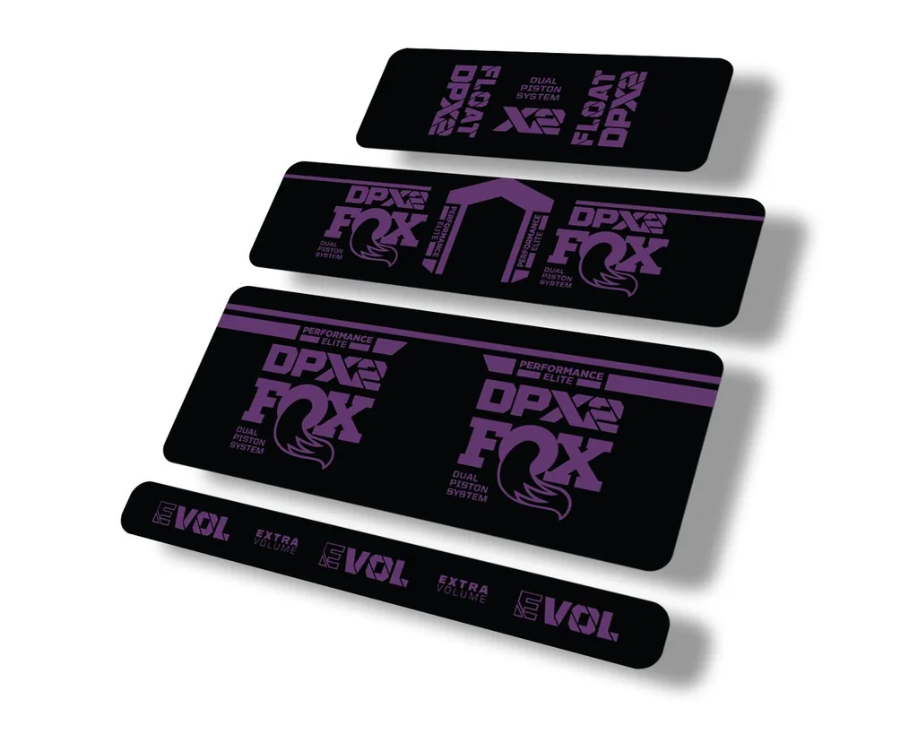 FOX Float DPX2 Performance Elite 2021 Rear Shock Suspension Sticker Decal Purple