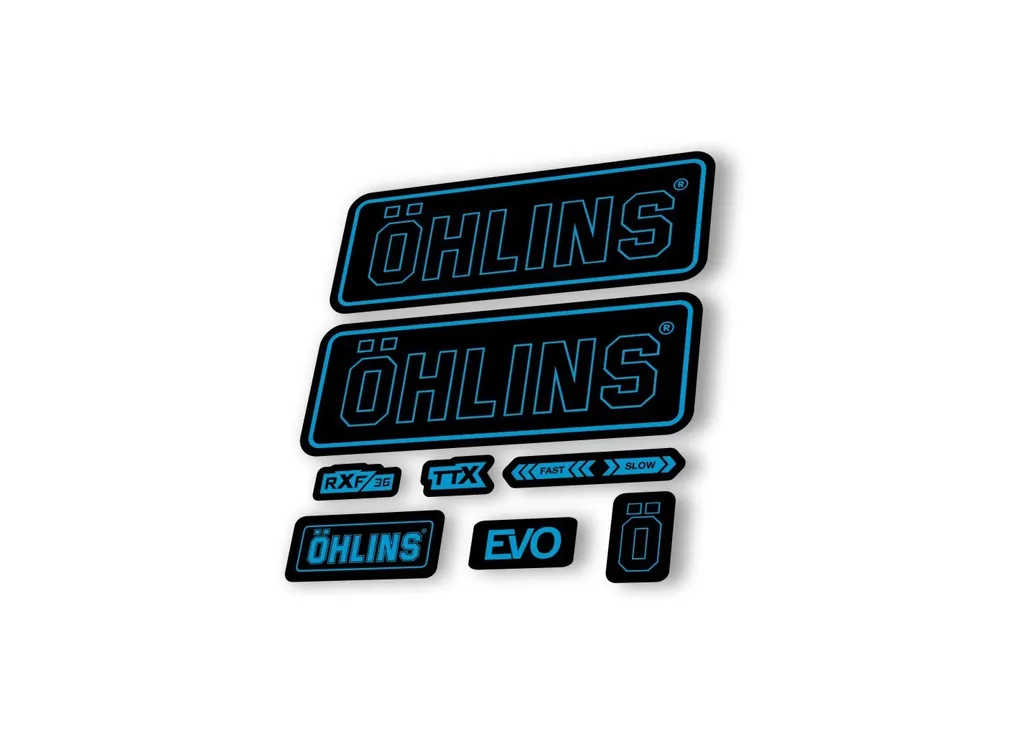 Ohlins RXF36 EVO 2018 Rear Shock Decal Mountain Bike Cycling Sticker Blue