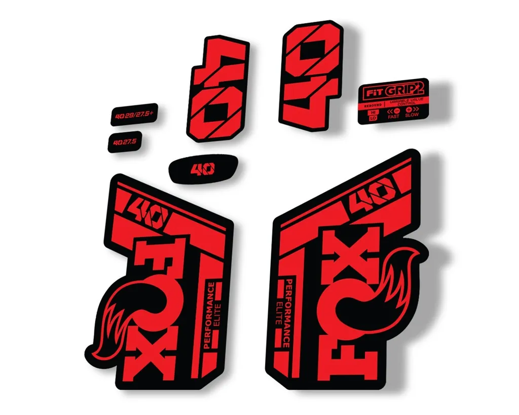 FOX 40 Performance Elite 2021 Fork Decals Suspension Sticker Adhesive Red