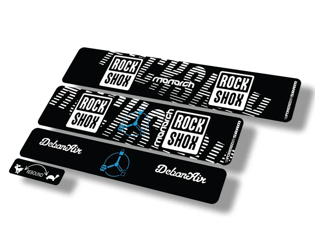 Rock Shox MONARCH 2020 RT3 Rear Shock Decal Sticker Adhesive Set White