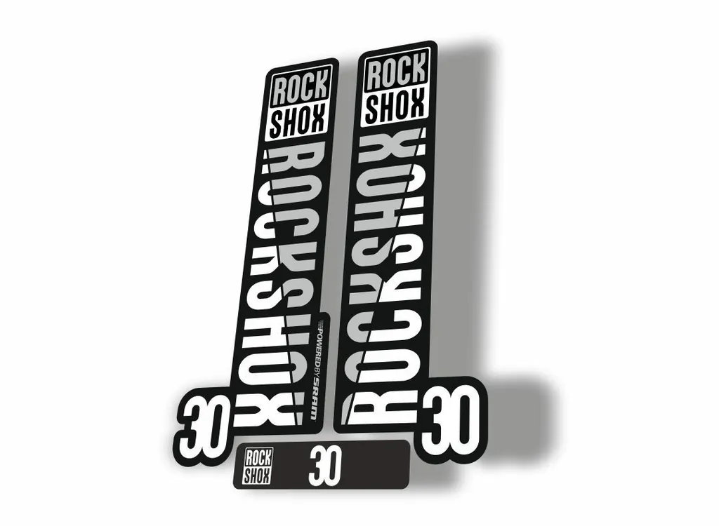 Rock Shox 30 2018 Fork Decal Mountain Bike Cycling Sticker Adhesive White
