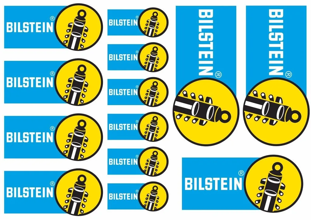 BILSTEIN Decal Set Quality Sticker Vinyl Graphic Logo Adhesive Kit 13 Pcs