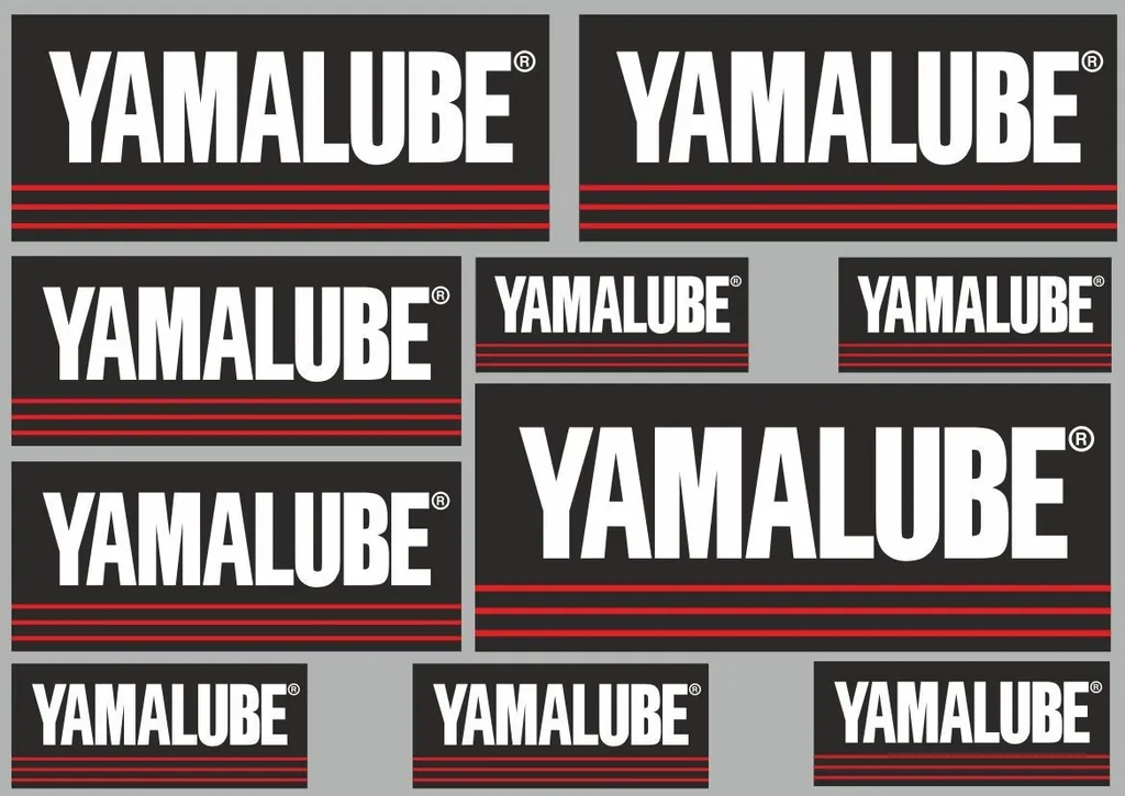 YAMALUBE Decal Set Quality Sticker Vinyl Graphic Logo Adhesive Kit 10 Pcs