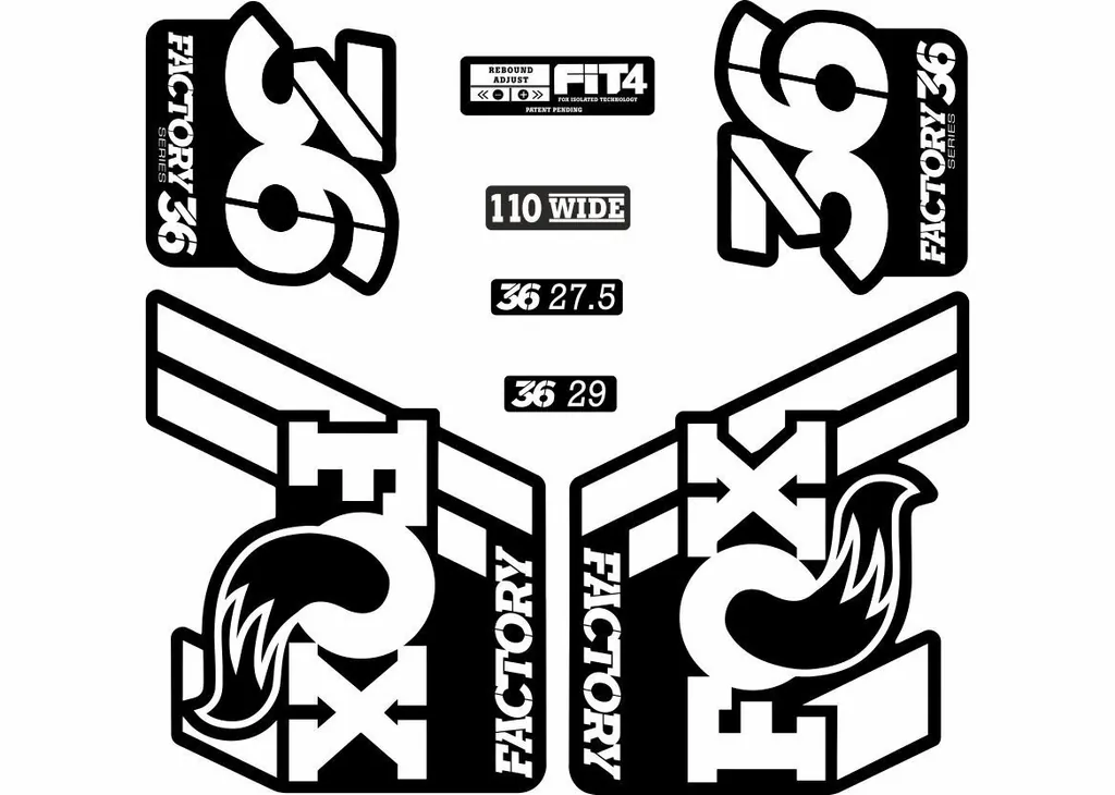 FOX 36 Float 2018-19 Forks Suspension Factory Decals Stickers Adhesive White
