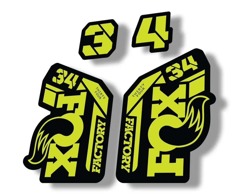 FOX 34 2021 Factory Forks Suspension Decal Sticker Lime Green