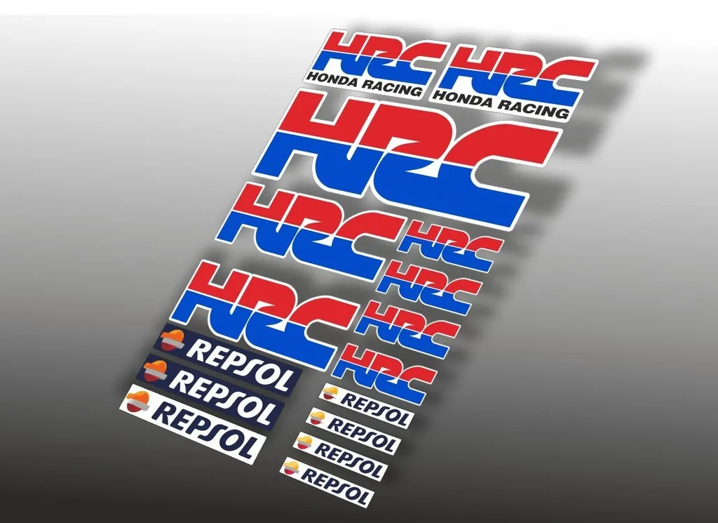 HRC Factory Decal Stickers Graphics Adhesive Set Vinyl 16 Pcs