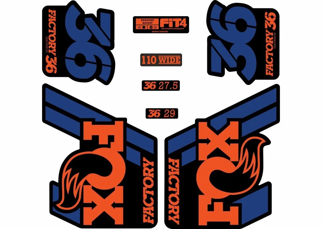 FOX 36 Float 2018-19 Forks Suspension Factory Decal Sticker Adhesive Orange Blue