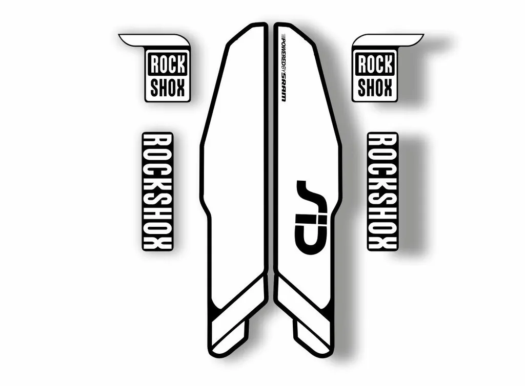 Rock Shox SID 2015 Mountain Bike Cycling Decal Kit Sticker Adhesive Kit White