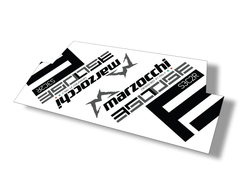 Marzocchi 350 S3C2R 2018 Rear Shock Sticker Decal Kit Adhesive Black