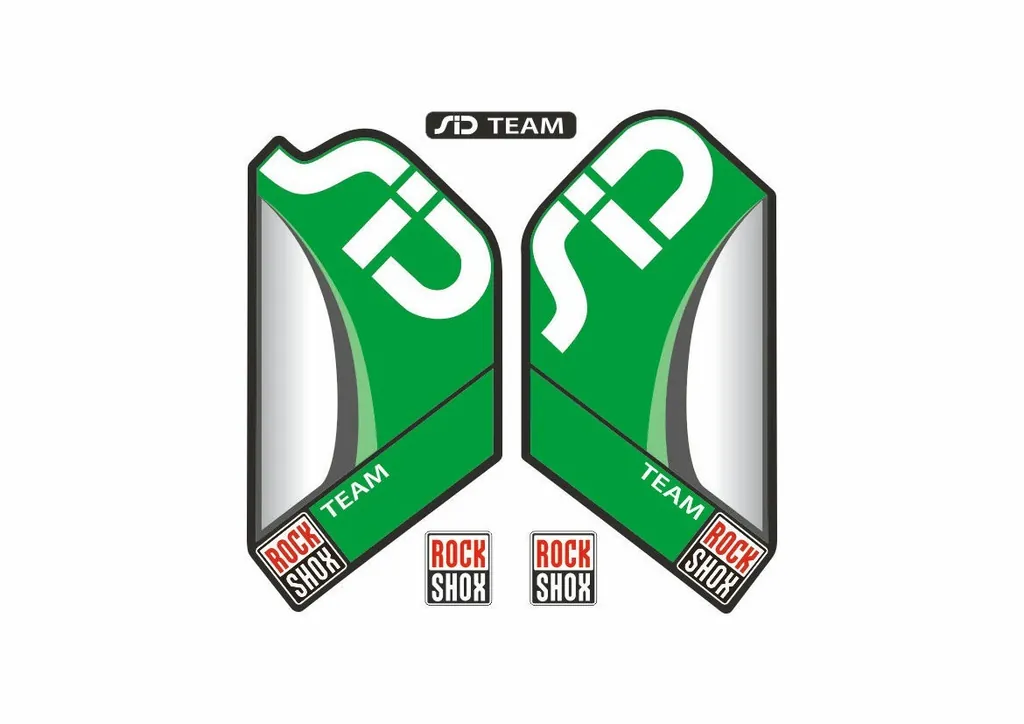 Rock Shox SID Team Mountain Bike Cycling Factory Style Decal Kit Sticker Green