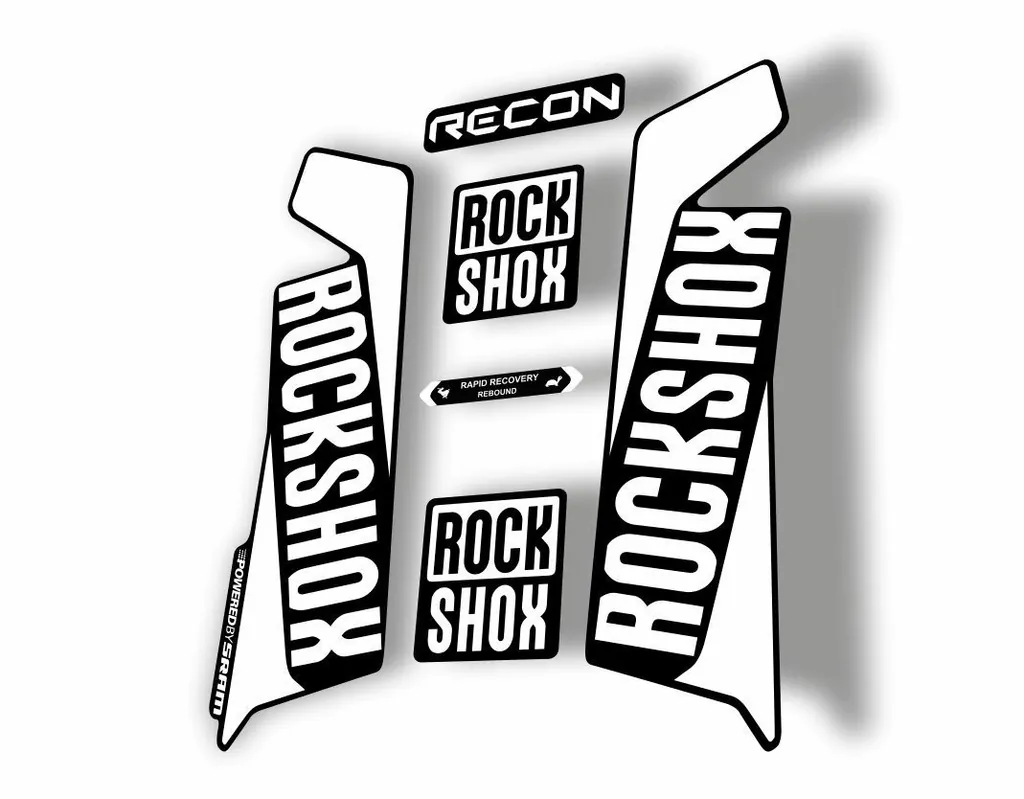 Rock Shox RECON 2016-17 Mountain Bike Cycling Decal Kit Sticker Adhesive White