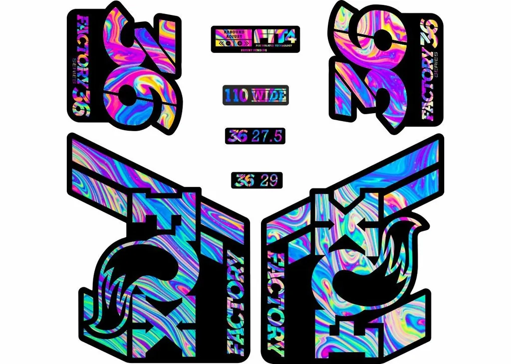 FOX 36 Float 2018-19 Forks Suspension Factory Decals Sticker Adhesive Oil Slick1