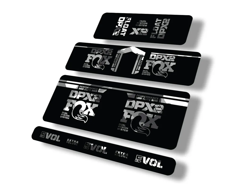 FOX Float DPX2 Performance Elite 2021 Rear Shock Sticker Decal White Camo