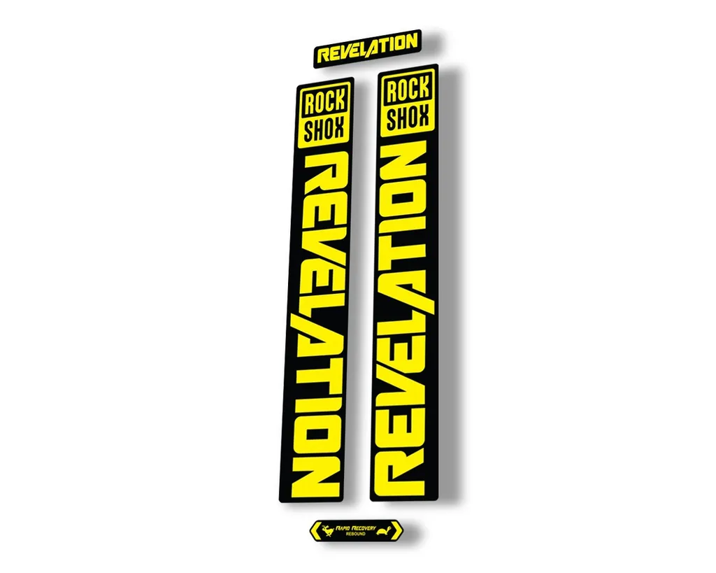 Rock Shox REVELATION 2021 Fork Decal Mountain Bike Sticker Adhesive Yellow