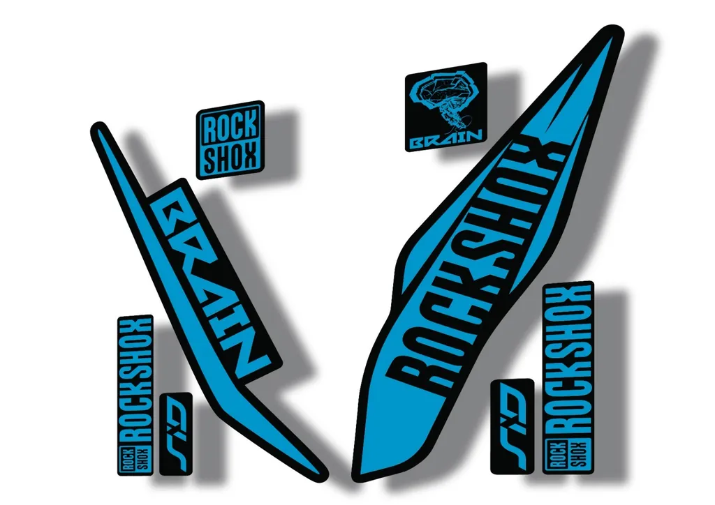 Rock Shox SID Brain 2017 Mountain Bike Cycling Decal Sticker Adhesive Blue
