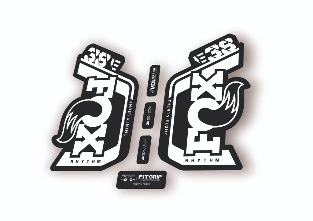 Fox 38 Rhythm E Bike 2024 Fork Suspension Factory Decal Sticker Adhesive White