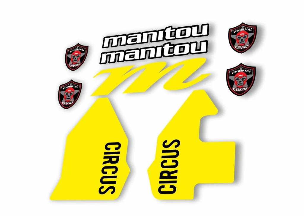 Manitou CIRCUS 2018 Fork Suspension Decal Kit Sticker Yellow