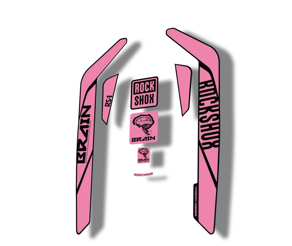 Rock Shox RS-1 Brain 2016-17 Mountain Bike Cycling Decal Sticker Adhesive L.Pink
