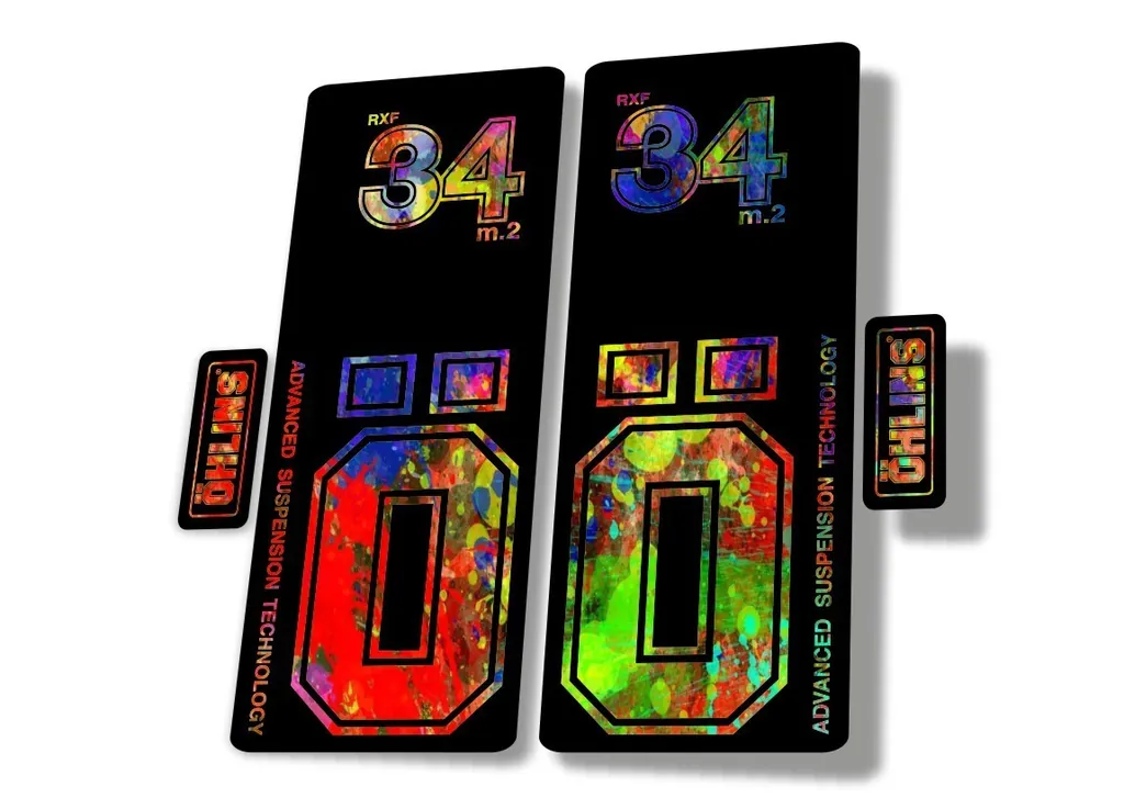 OHLINS RXF 34 M.2 2022 Fork Decal Mountain Bike Cycling Sticker Oil Slick