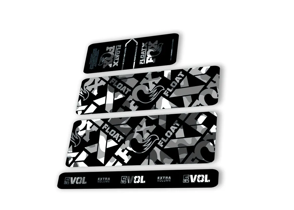Fox 2022 Float X Performance Rear Shock Suspension Decal White Camo