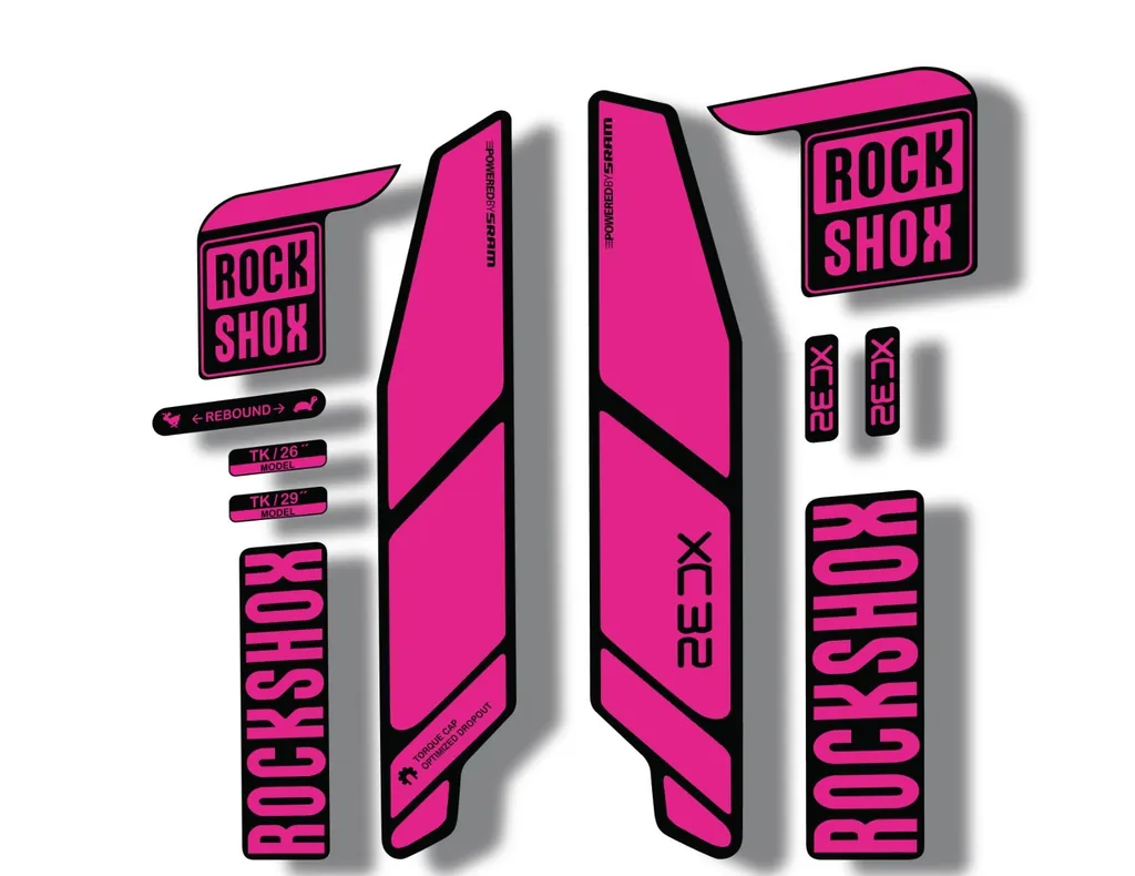 Rock Shox XC32 2014 Fork Decal Mountain Bike Cycling Sticker Adhesive Pink
