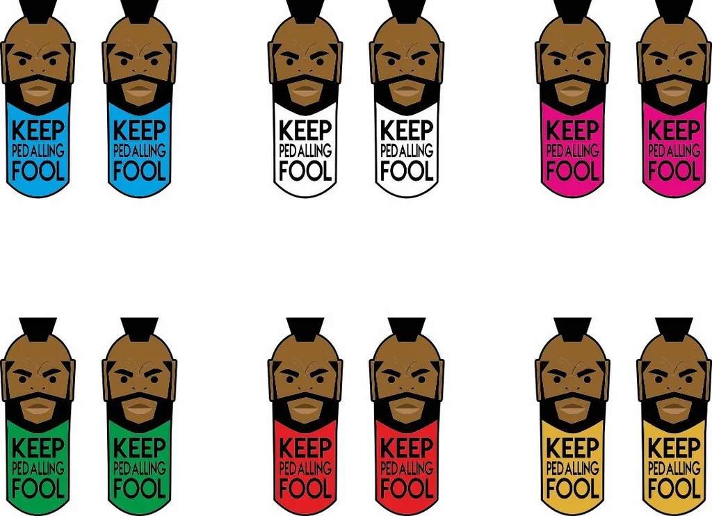 Keep Pedalling Fool Motivational Cycling Bicycle Decal Sticker Adhesive Set #4