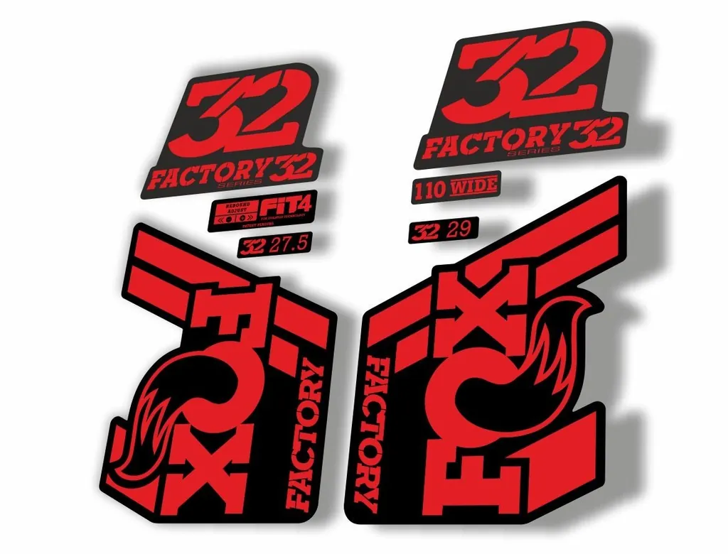 FOX 32 Float 2018-19 Forks Suspension Factory Decals Stickers Adhesive Red