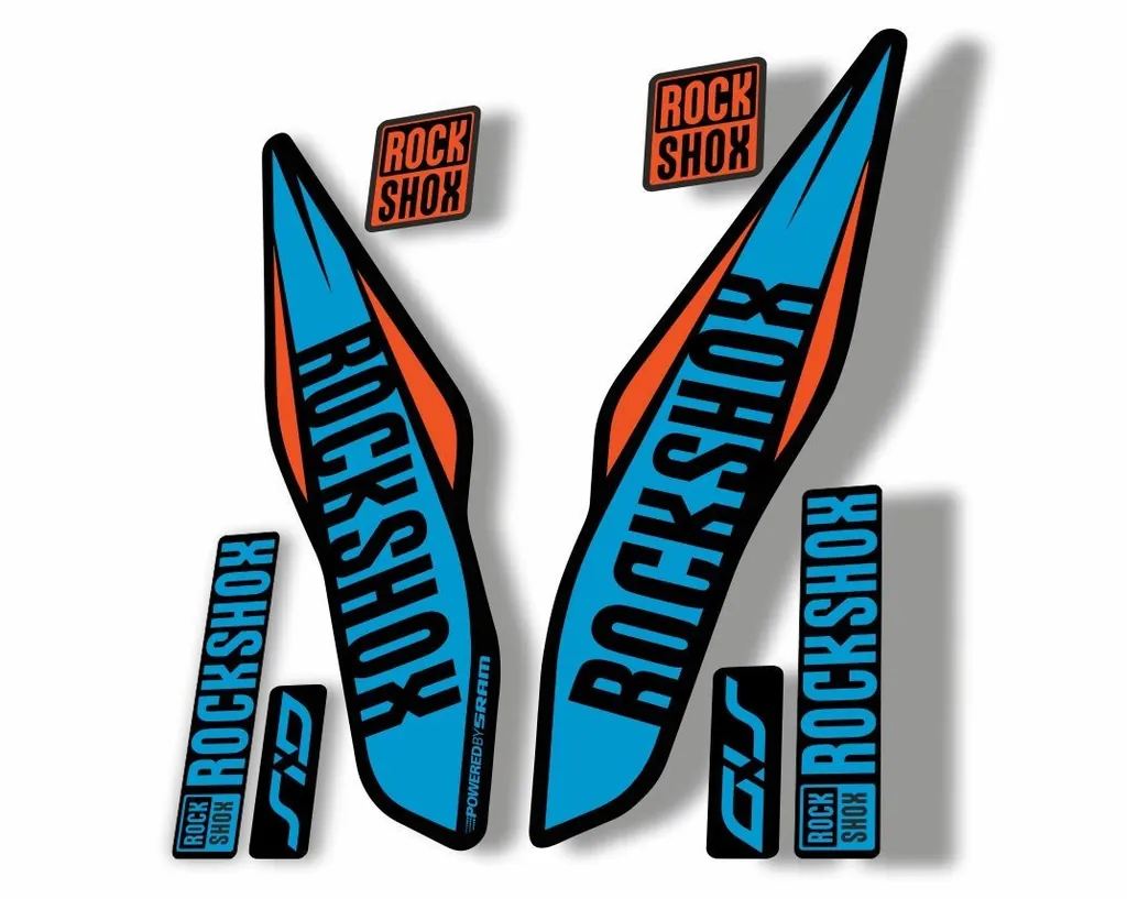 Rock Shox SID 2017 Mountain Bike Cycling Fork Decal Sticker Adhesive Blue Orange