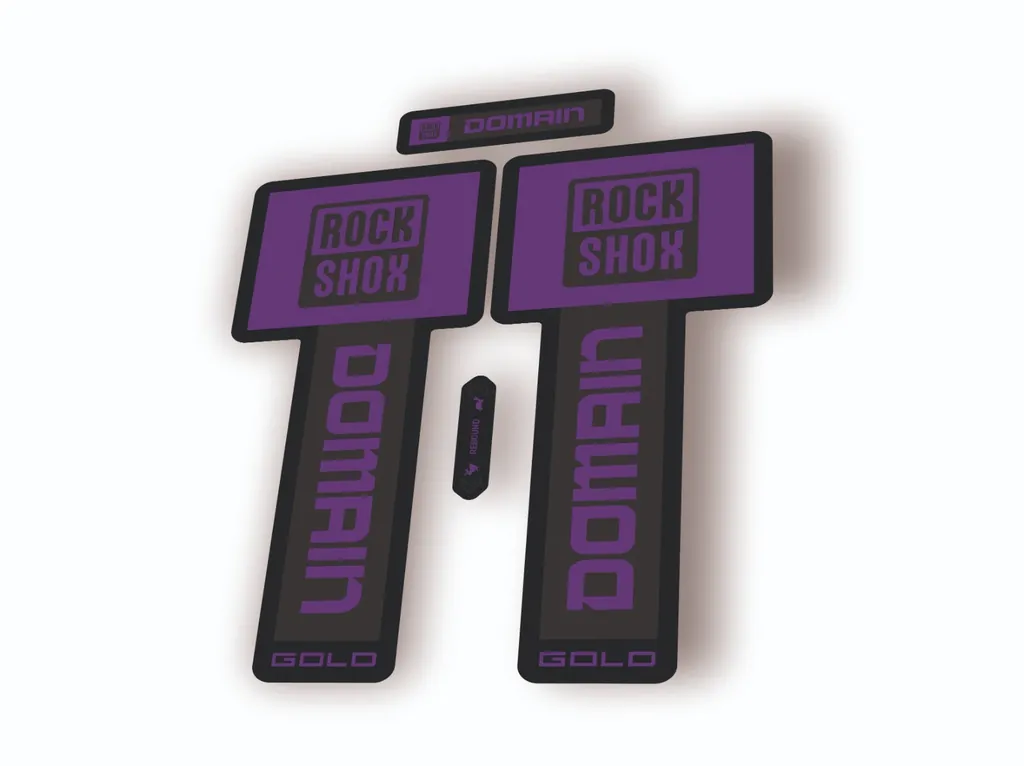 Rock Shox Domain Gold 2025 Fork Decal Mountain Bike Cycling Sticker Purple