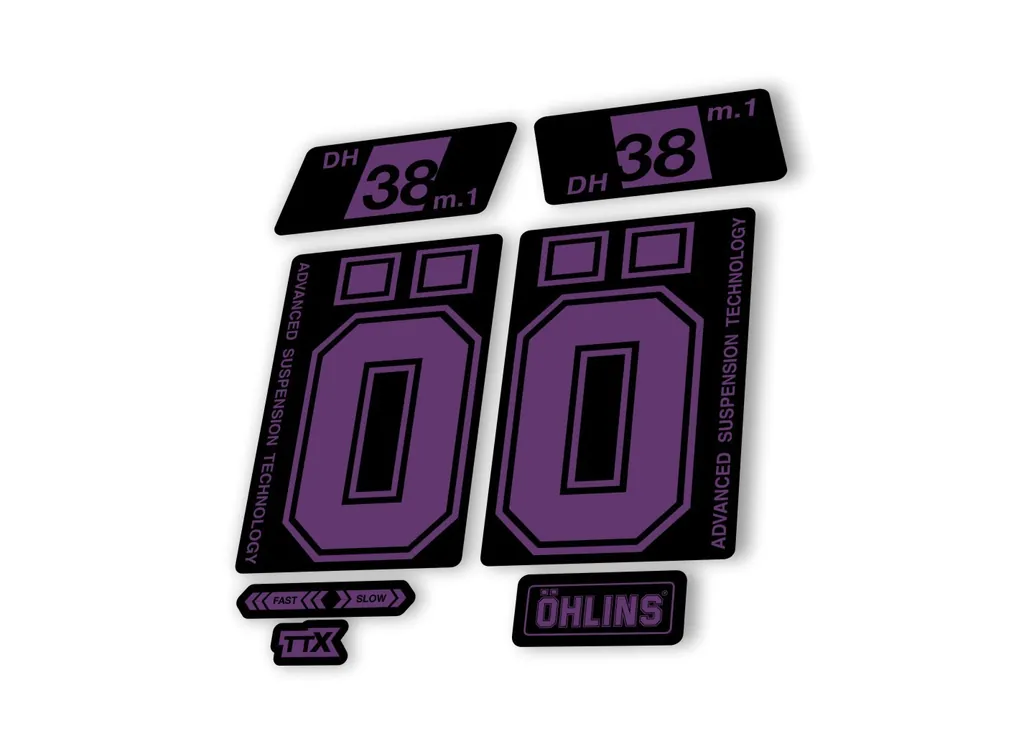 Ohlins DH38 M.1 2022 Fork Decal Mountain Bike Cycling Sticker Adhesive Purple