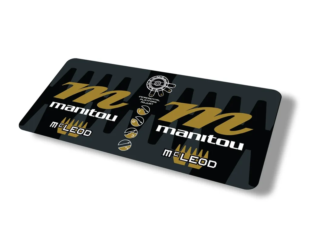 Manitou Mcleod 2015 Rear Shock Suspension Factory Sticker Decal Gold