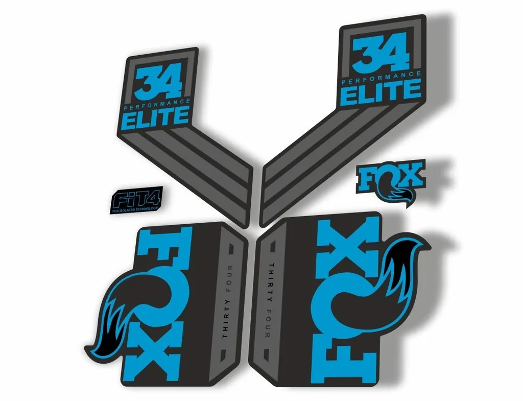 FOX 34 Elite Performance 2017-18 Fork Suspension Factory Decal Sticker Blue 1