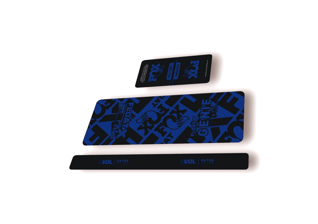 FOX Float X GENIE 2025 Rear Shock Decal Sticker Kit Adhesive D. Blue