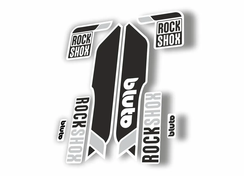 Rock Shox BLUTO 2016-17 Mountain Bike Cycling Fork Decal Sticker Black White
